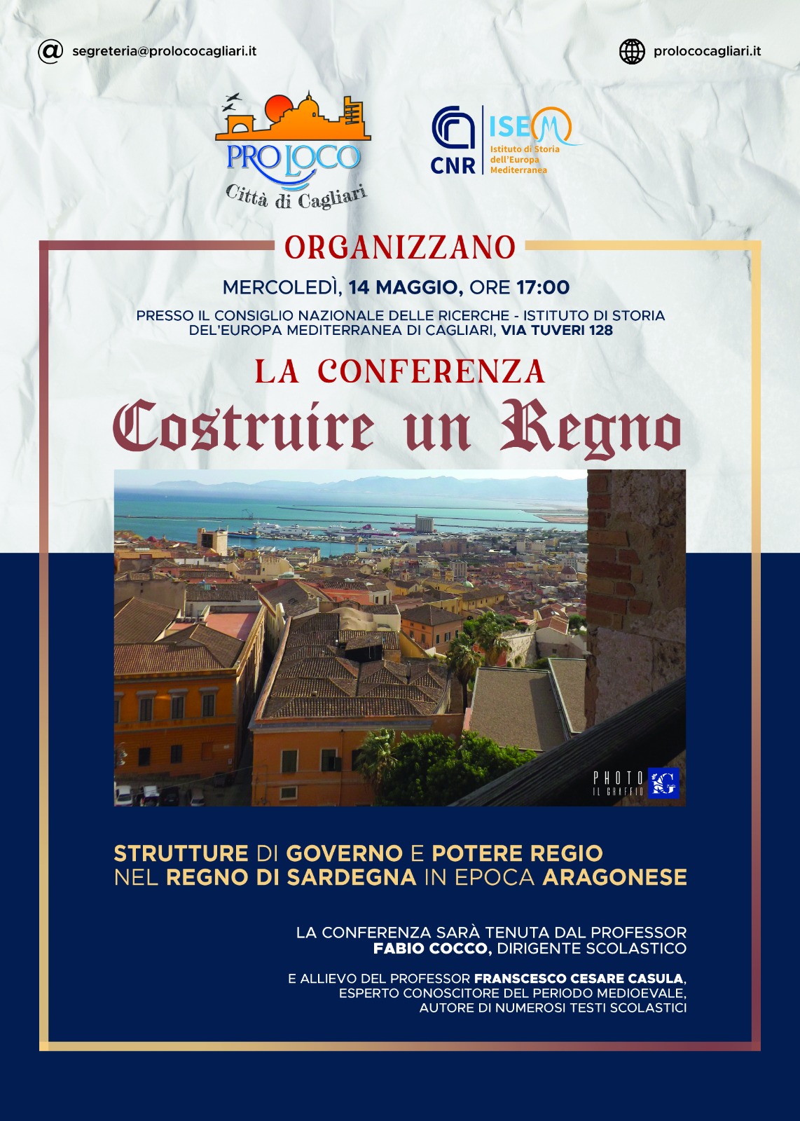 Locandina Creare un regno sardegna proloco citta di cagliari